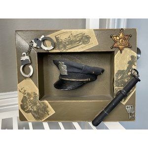 Police Officer Policeman Shadowbox 3D Framed Picture Law Enforcement Artwork